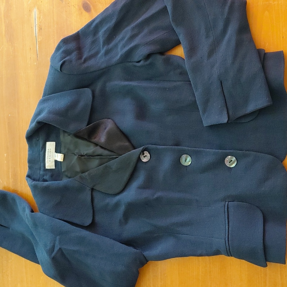 Vtg Rare Yoneda Kasuko Paris Wool Blazer Womans Small